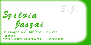 szilvia jaszai business card